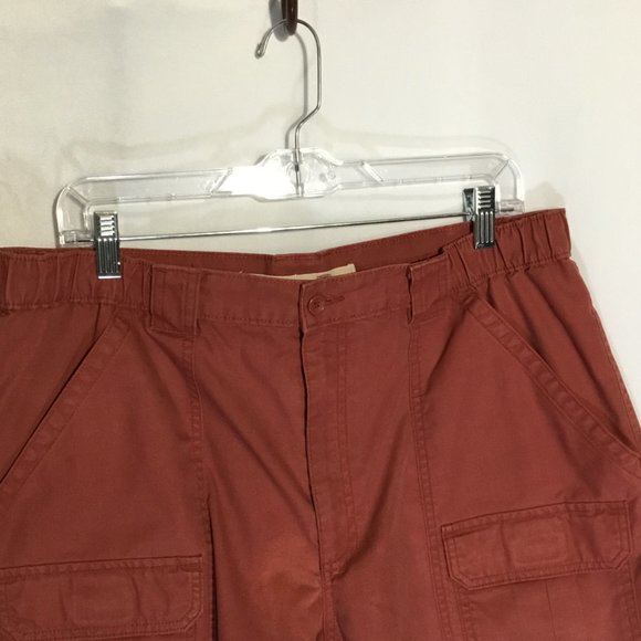 Savane Men's Elastic Waist Cotton Cargo Shorts Size 36 - Picture 3 of 6